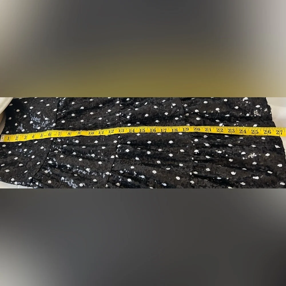 NWOT ZARA TRAPEZE DRESS. BLK/WTE POLKA DOTS. FLATTERING ON ALL BODY TYPES Sz. L - Picture 10 of 10